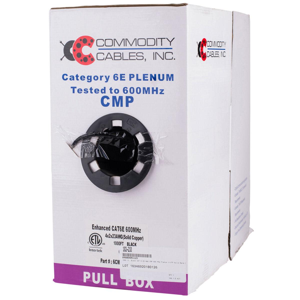 CAT 6 23 AWG CMP 600 MHz Plenum U/UTP Solid Bare Copper Cable